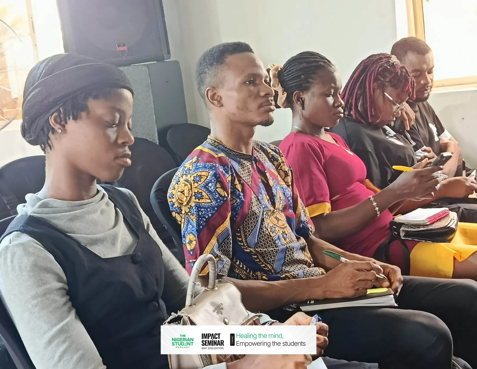 Students listen during the seminar